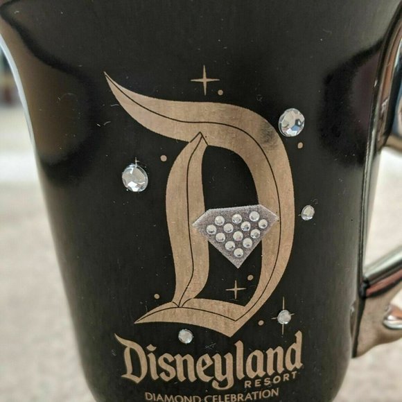 Disneyland Resort Black Mug Diamond Celebration LE 60th Anniversary RARE Cup NWT - Picture 3 of 8